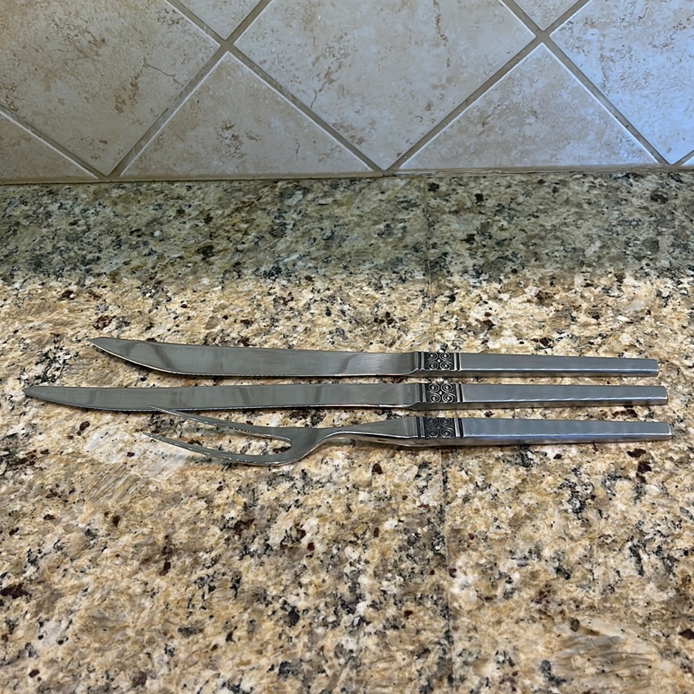 Ekco Eterna stainless steel Gemini carving set of 3